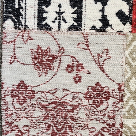 Kilim Style Patch Work 2x3 Cotton Wool Rug - Picture 5 of 6